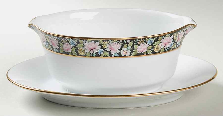 Rima Gravy Boat with Attached Underplate by Noritake-1