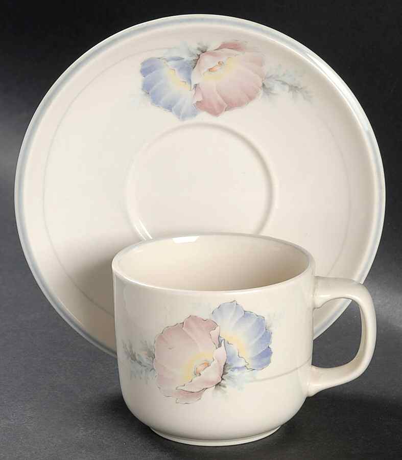 Ringlet Flat Cup & Saucer Set by Noritake-1