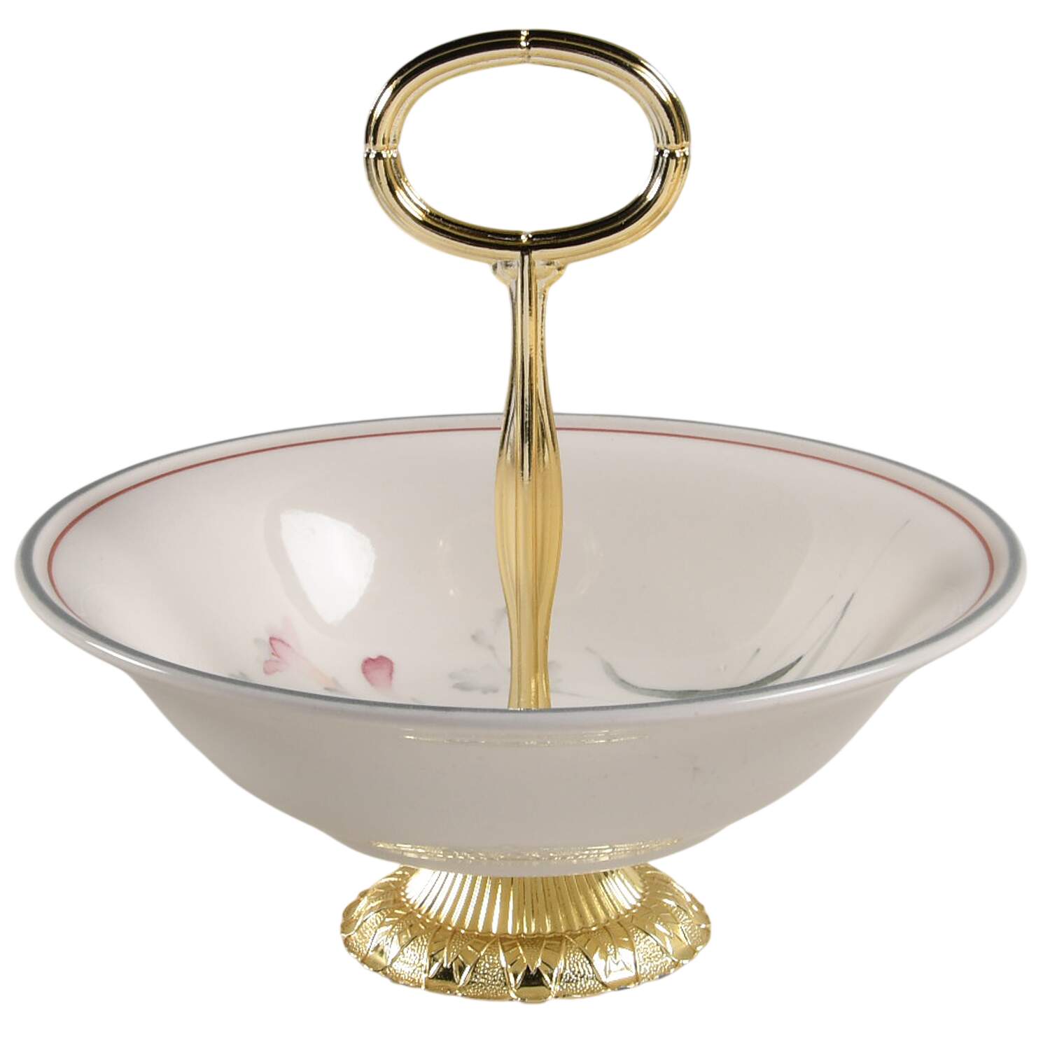 River Oaks 6"-7" Handled Footed Nut Dish HC by Noritake-1