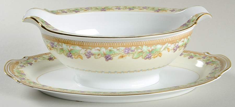 Riviera Gravy Boat with Attached Underplate by Noritake-1