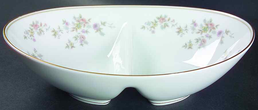 Roberta 10" Oval Divided Vegetable Bowl by Noritake-1