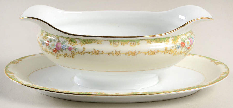 Roberta Gravy Boat with Attached Underplate by Noritake-1