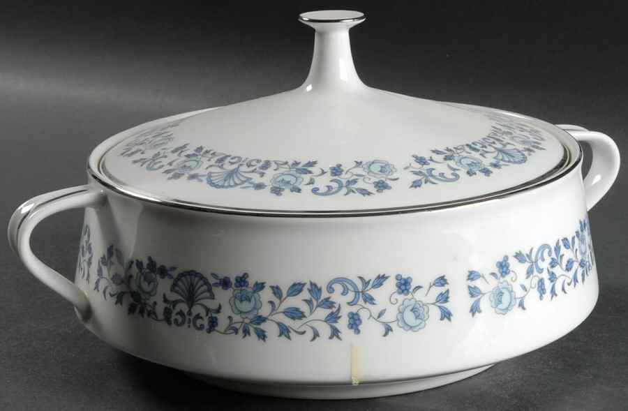 Royal Blue Round Covered Vegetable by Noritake-1