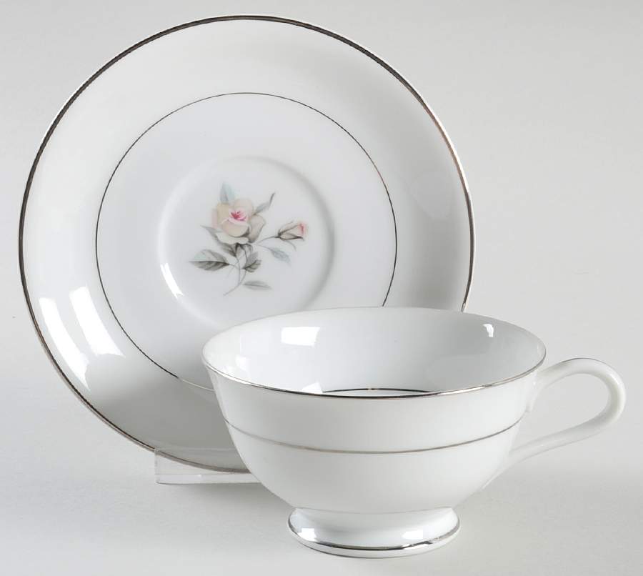 Rosebowl Footed Cup & Saucer Set by Noritake-1