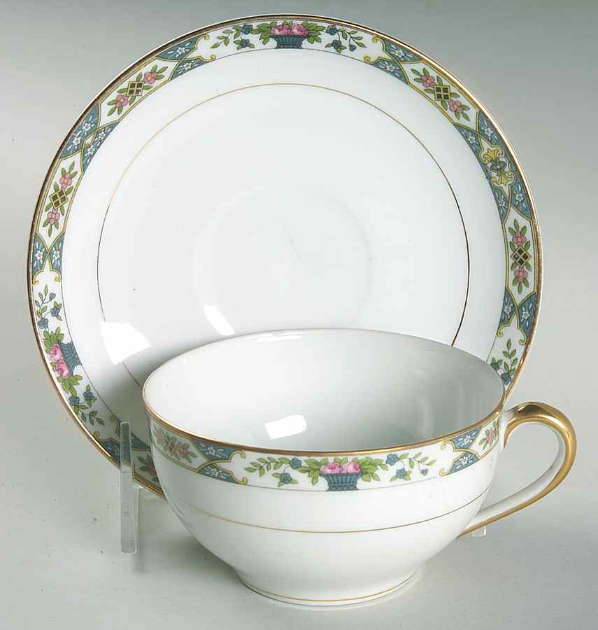 Rochambeau Flat Cup & Saucer Set by Noritake-1