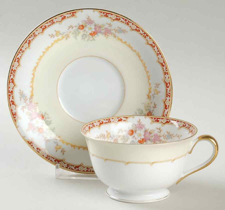 Rochelle Footed Cup & Saucer Set by Noritake-1
