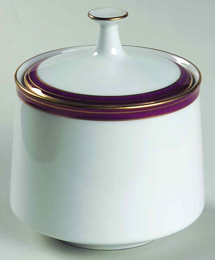 Royale Claret Sugar Bowl & Lid by Noritake-1