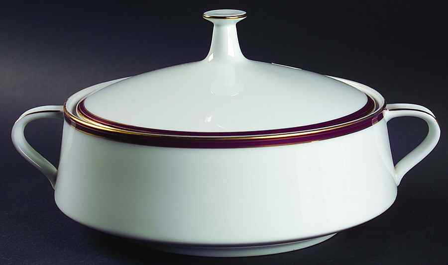 Royale Claret Round Covered Vegetable by Noritake-1