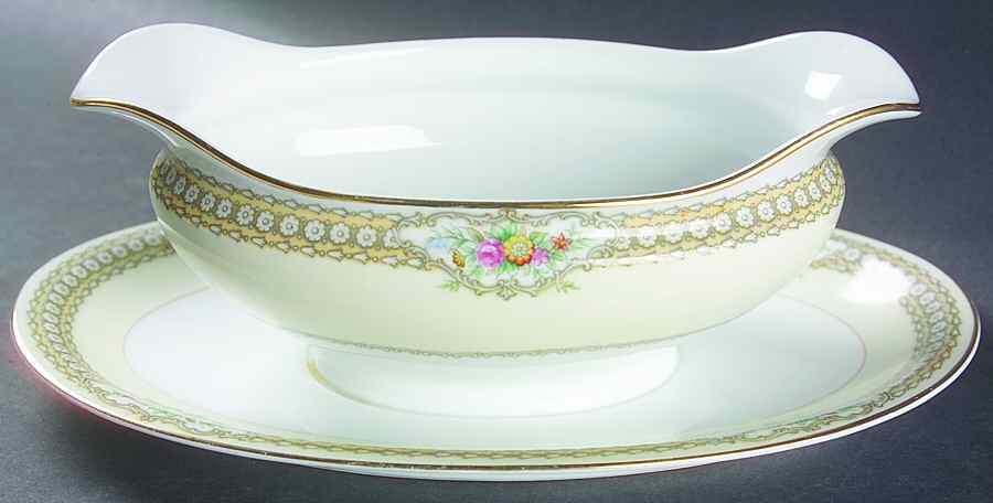 Rodista Gravy Boat with Attached Underplate by Noritake-1