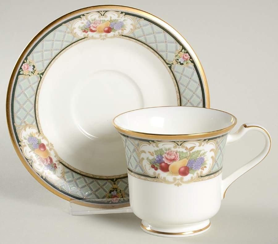 Royal Emblem Footed Cup & Saucer Set by Noritake-1