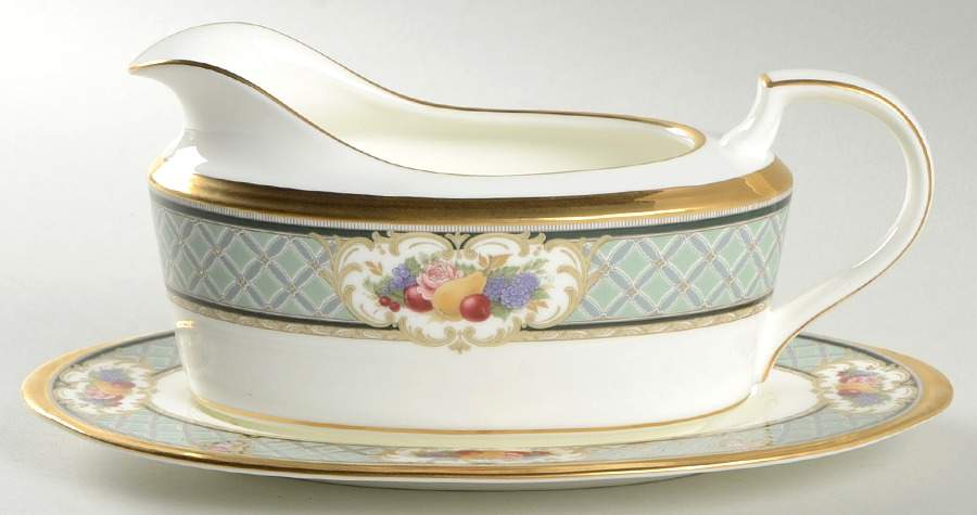 Royal Emblem Gravy Boat & Underplate (Relish/Butter) by Noritake-1