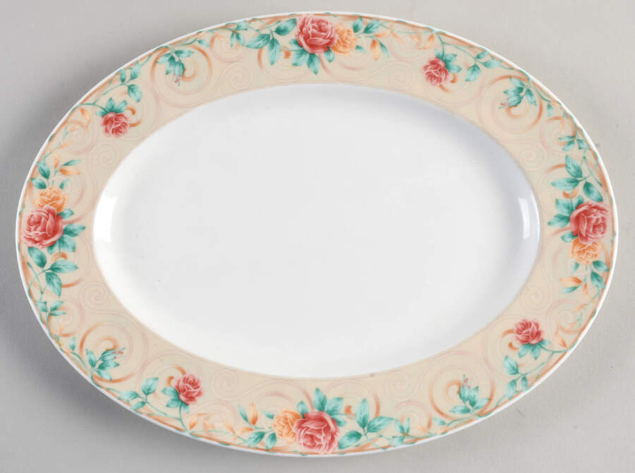 Rose Gate 12" Oval Serving Platter by Noritake-1