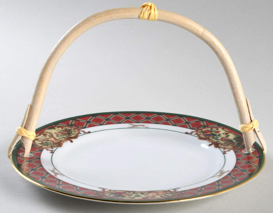 Royal Hunt 5 3/8"-5 5/8" Bamboo Handled Serving Plate  HC by Noritake-1