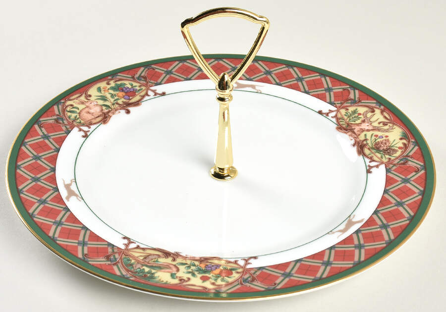Royal Hunt Round Serving Plate with Center Handle (Dp) Hc by Noritake-1