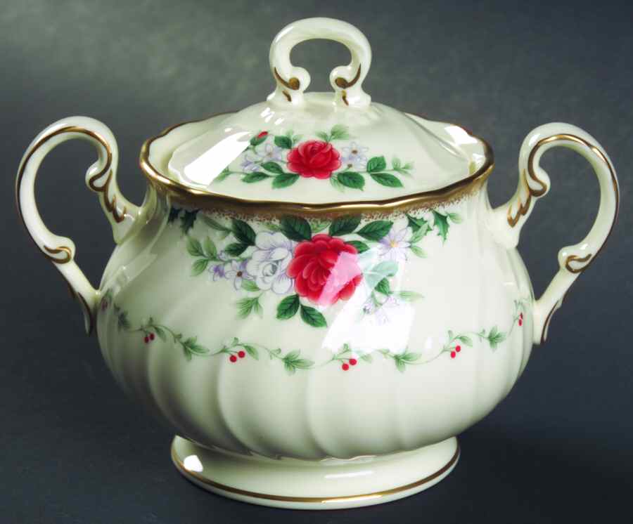 Rose Legend Sugar Bowl & Lid by Noritake-1
