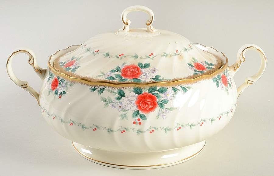 Rose Legend Round Covered Vegetable by Noritake-1