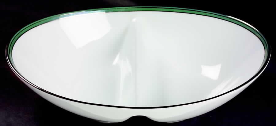 Royale Mint 10" Oval Divided Vegetable Bowl by Noritake-1