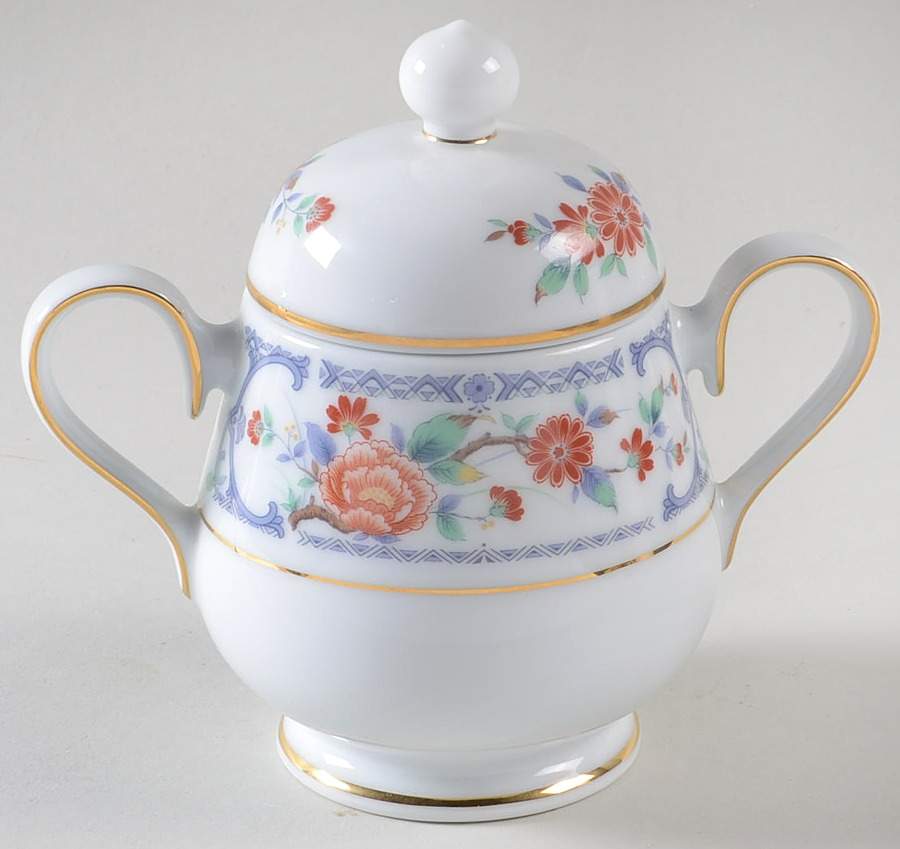 Romaine Sugar Bowl & Lid by Noritake-1