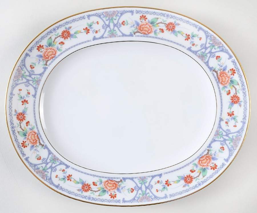 Romaine 13" Oval Serving Platter by Noritake-1