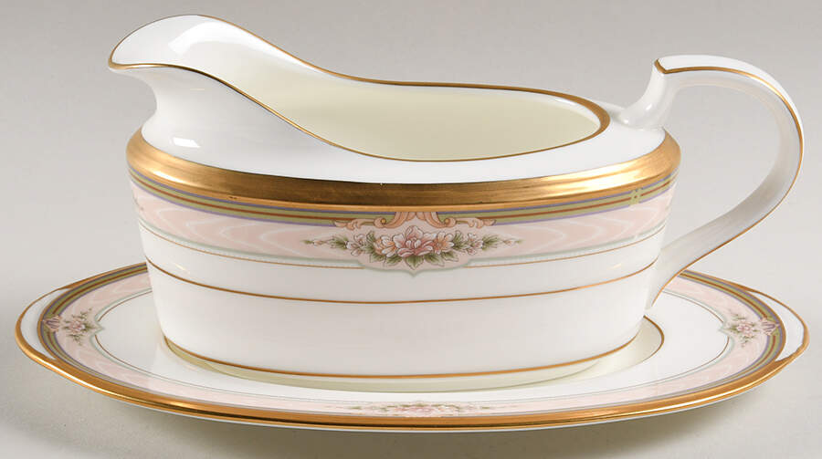 Romanticize Gravy Boat & Underplate (Relish/Butter) by Noritake-1