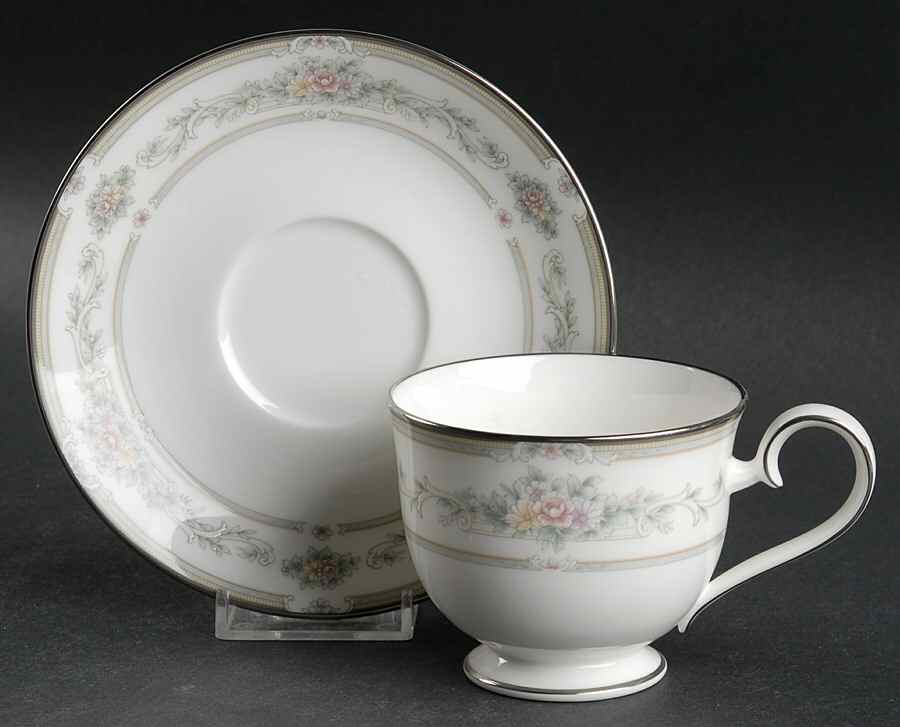 Rose Memento Footed Cup & Saucer Set by Noritake-1