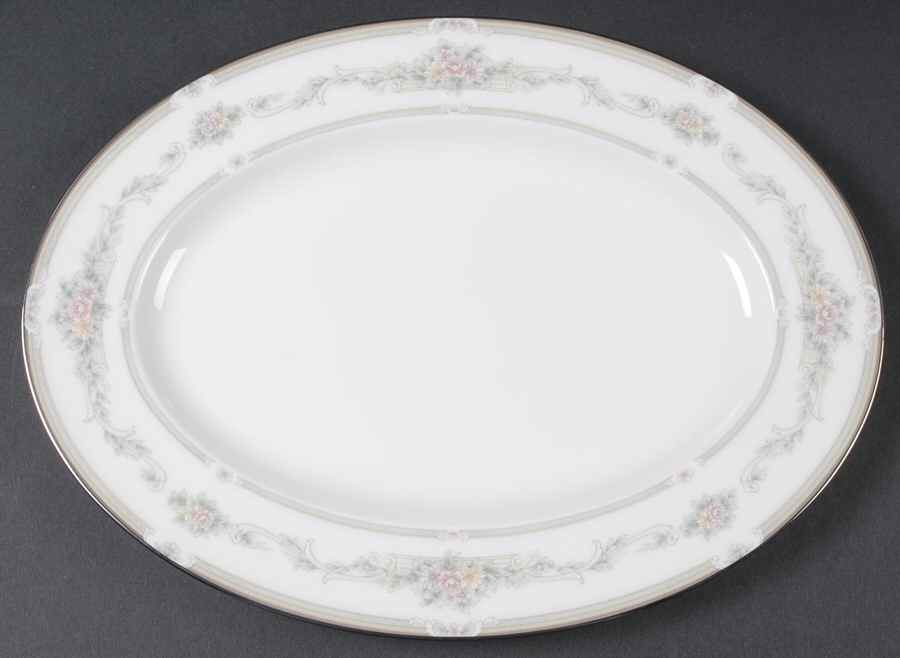 Rose Memento 12" Oval Serving Platter by Noritake-1