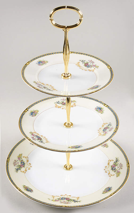 Romance 13 7/8"-14 1/4" 3-Tiered Serving Tray(DP,SP,BB) HC by Noritake-1