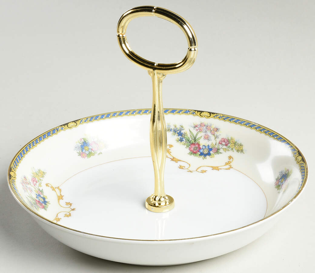 Romance 6"-7" Handled Footed Nut Dish HC by Noritake-1