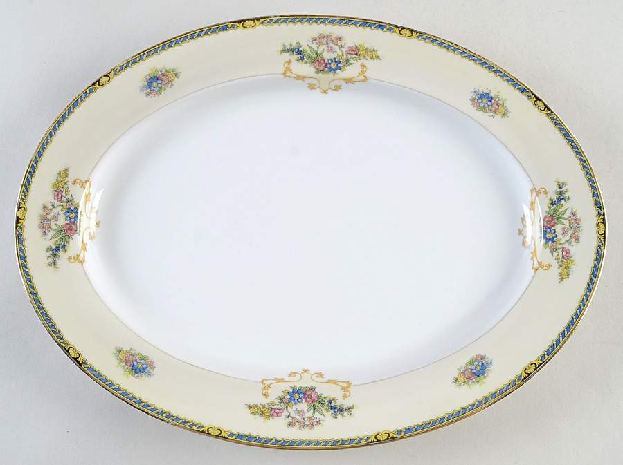 Romance 14" Oval Serving Platter by Noritake-1