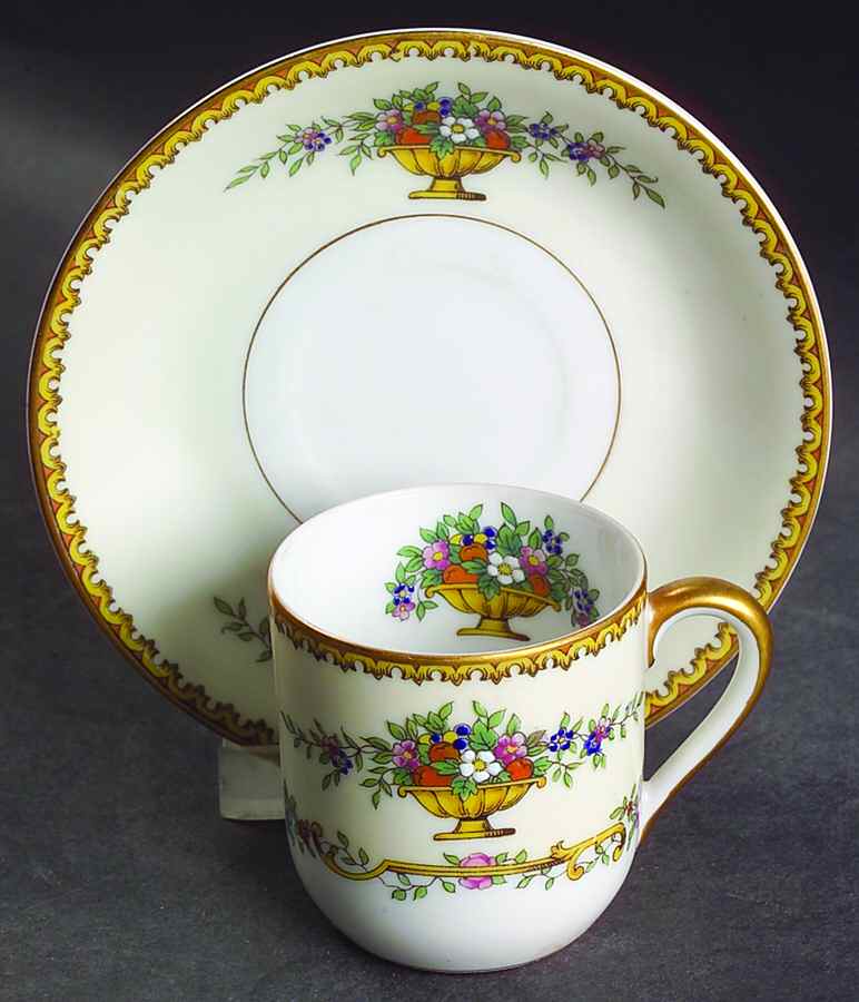 Romola Flat Demitasse Cup & Saucer Set by Noritake-1