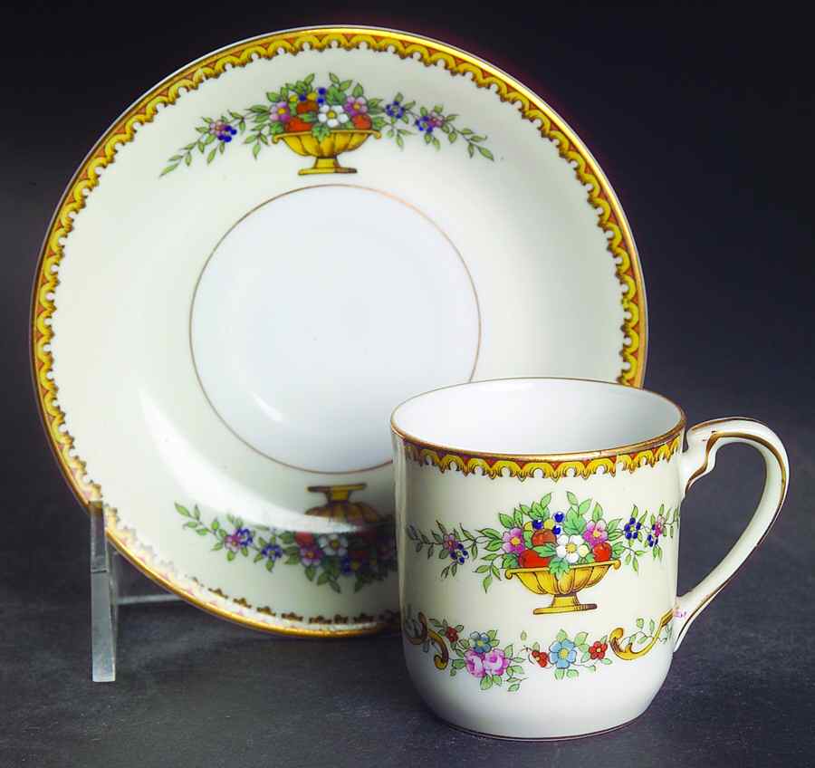 Romola Flat Demitasse Cup & Saucer Set by Noritake-1