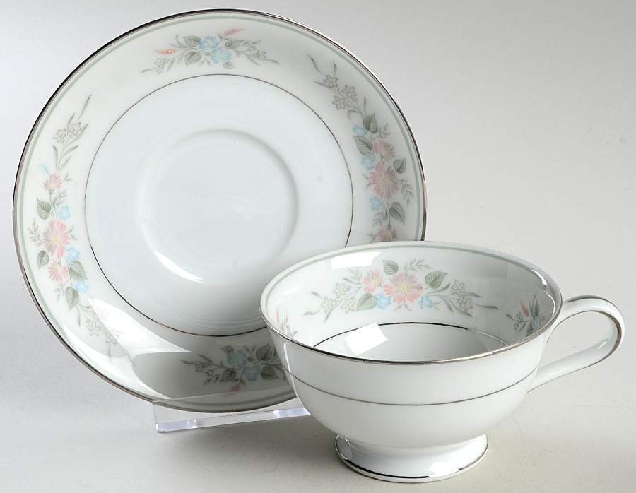 Romance Footed Cup & Saucer Set by Noritake-1