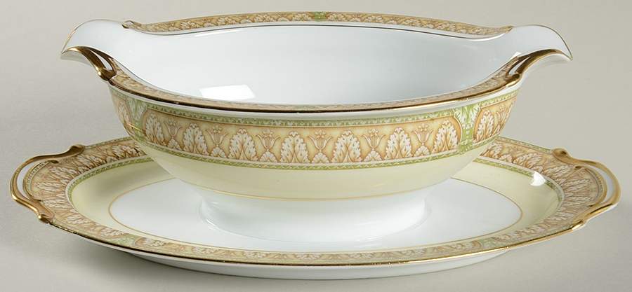 Ronald Gravy Boat with Attached Underplate by Noritake-1