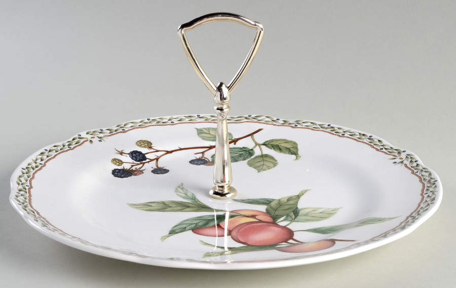 Royal Orchard Round Serving Plate with Handle (DP) by Noritake-1