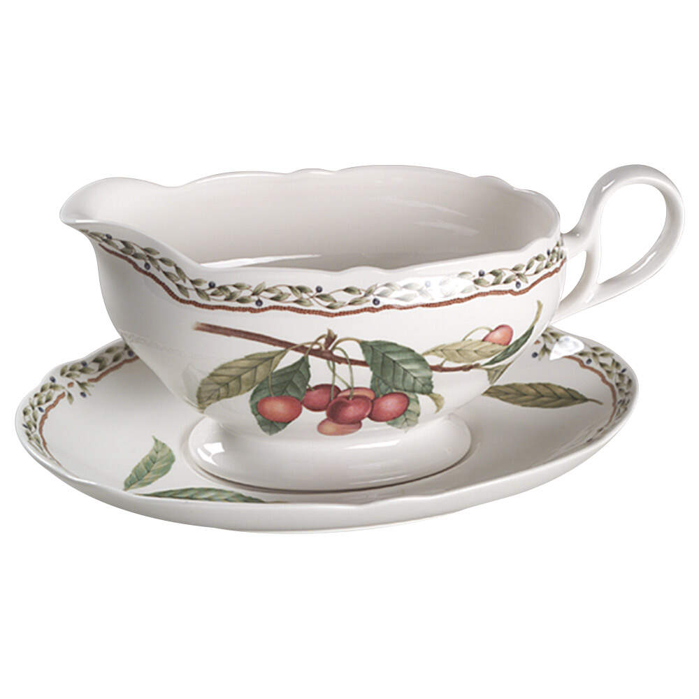 Royal Orchard Gravy Boat & Underplate (Relish/Butter) by Noritake-1