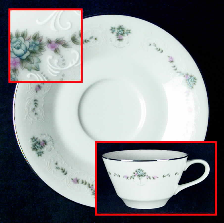 Royal Roman Flat Cup & Saucer Set by Noritake-1