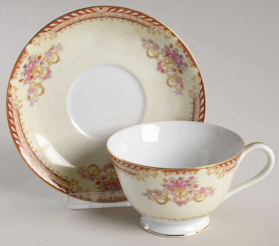 Royal Ruby Footed Cup & Saucer Set by Noritake-1