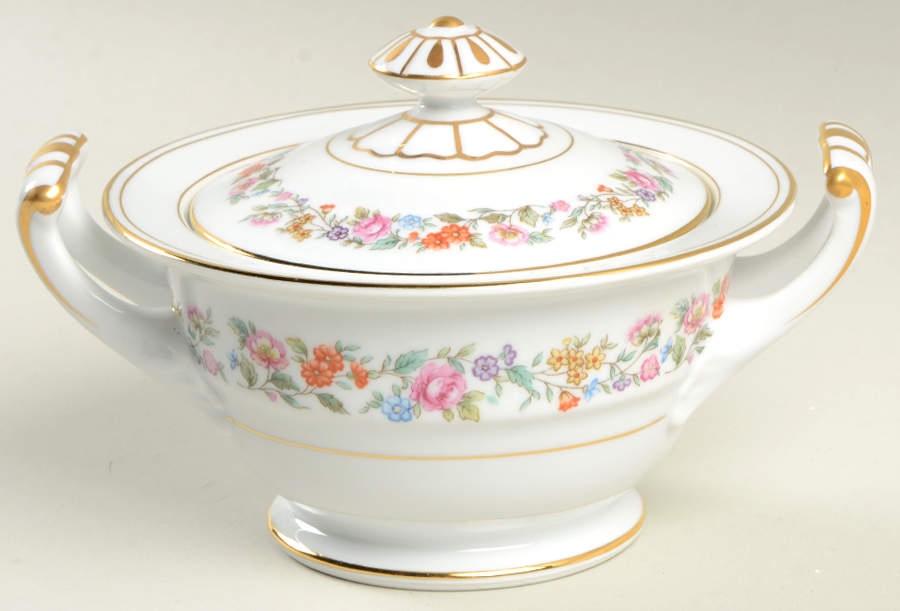 Roselie Sugar Bowl & Lid by Noritake-1
