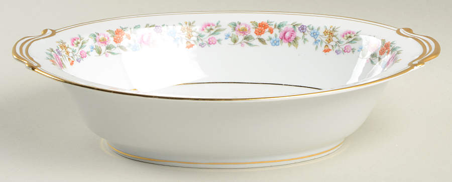 Roselie 10" Oval Vegetable Bowl by Noritake-1