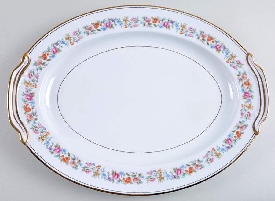 Roselie 16" Oval Serving Platter by Noritake-1