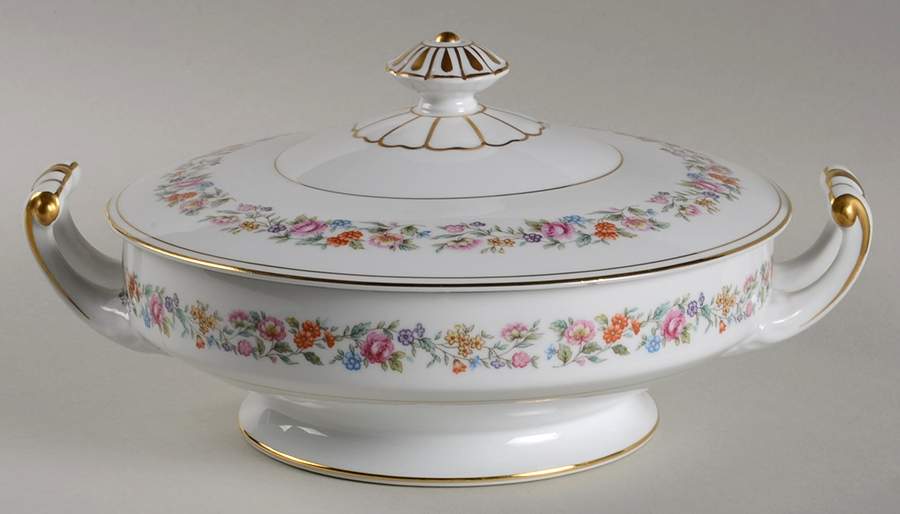 Roselie Round Covered Vegetable by Noritake-1
