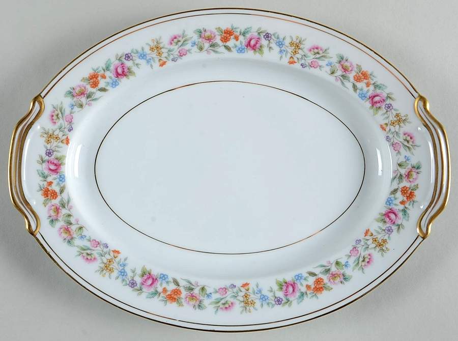 Roselie 11" Oval Serving Platter by Noritake-1