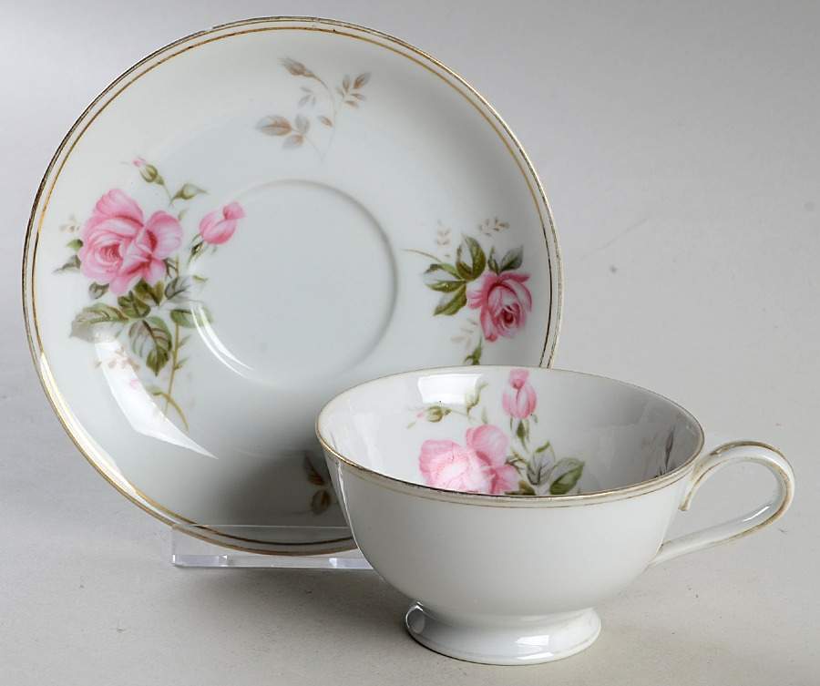 Rosa Footed Cup & Saucer Set by Noritake-1