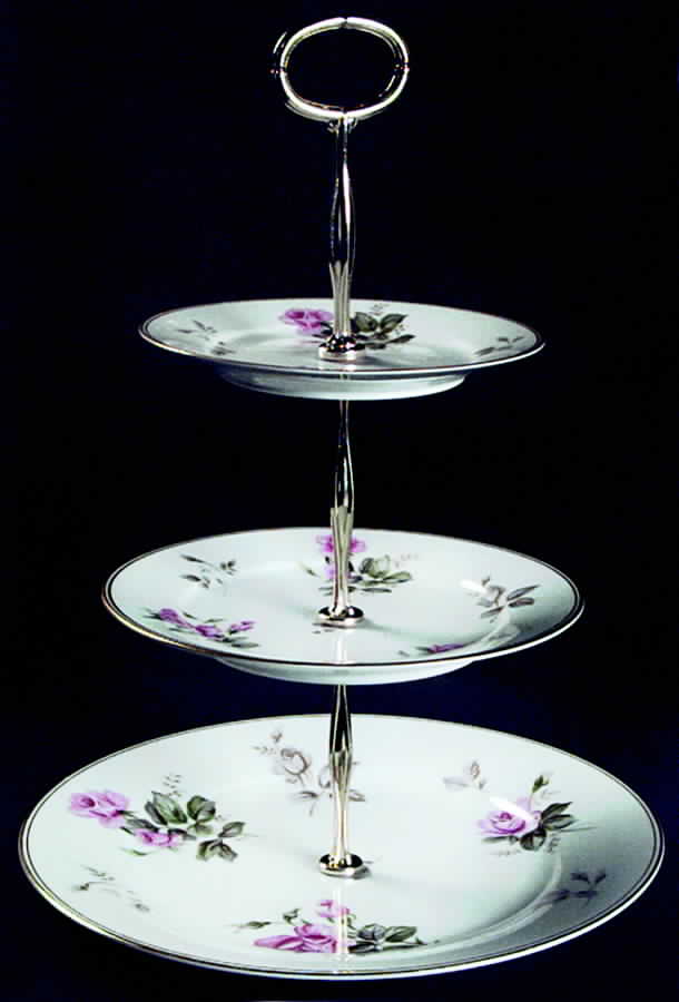 Rosa 13 7/8"-14 1/4" 3-Tiered Serving Tray(DP,SP,BB) HC by Noritake-1