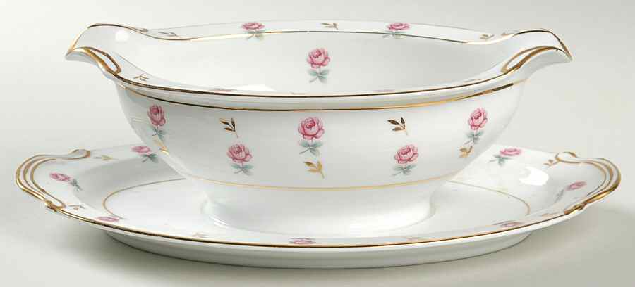 Rosalie Gravy Boat with Attached Underplate by Noritake-1