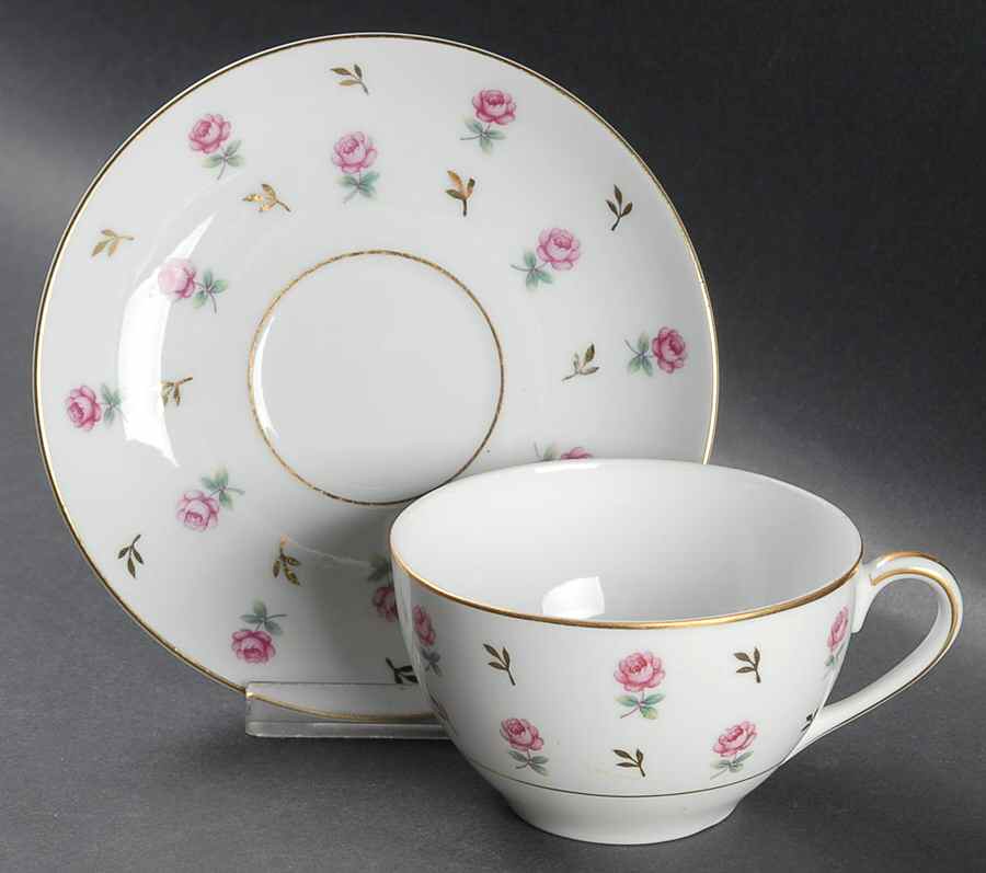 Rosalie Flat Cup & Saucer Set by Noritake-1