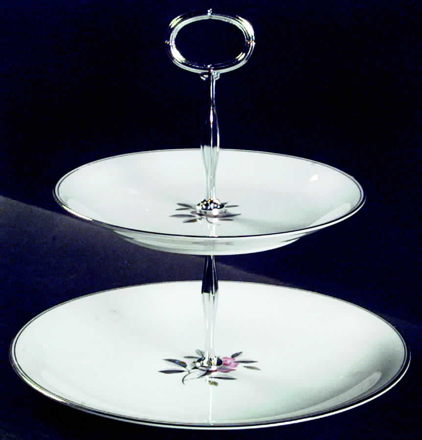 Rosales 6 5/8"-10"  2 Tiered Serving Tray (Dp, Sp) HC by Noritake-1