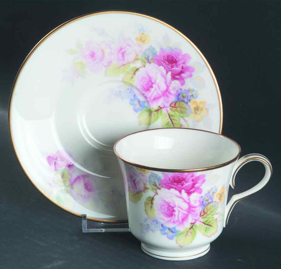 Rosalia Footed Cup & Saucer Set by Noritake-1