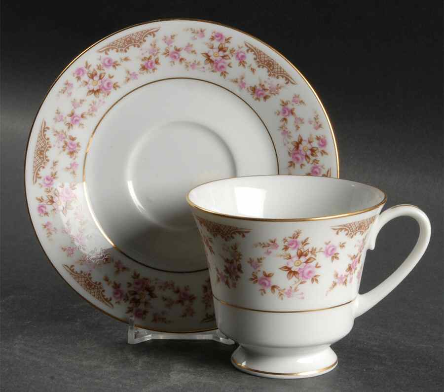 Rosalie Footed Cup & Saucer Set by Noritake-1