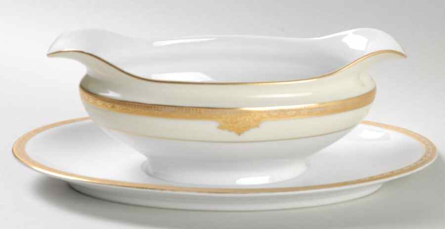 Rosalie Gravy Boat with Attached Underplate by Noritake-1